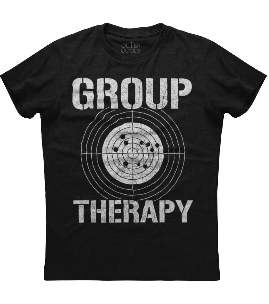 Group Therapy Shooting Funny Gun New Men\'s Shirt Unisex American Rights Laws TeeHigh quality 100% cottonLuxury oversized