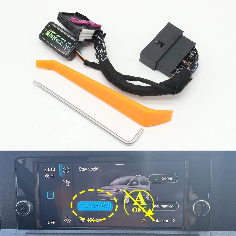 For VW Volkswagen Caddy MK5 2020-2024 Auto Start Stop Engine System Off Device Eliminator Disable Delete Cable Canceller Plug
