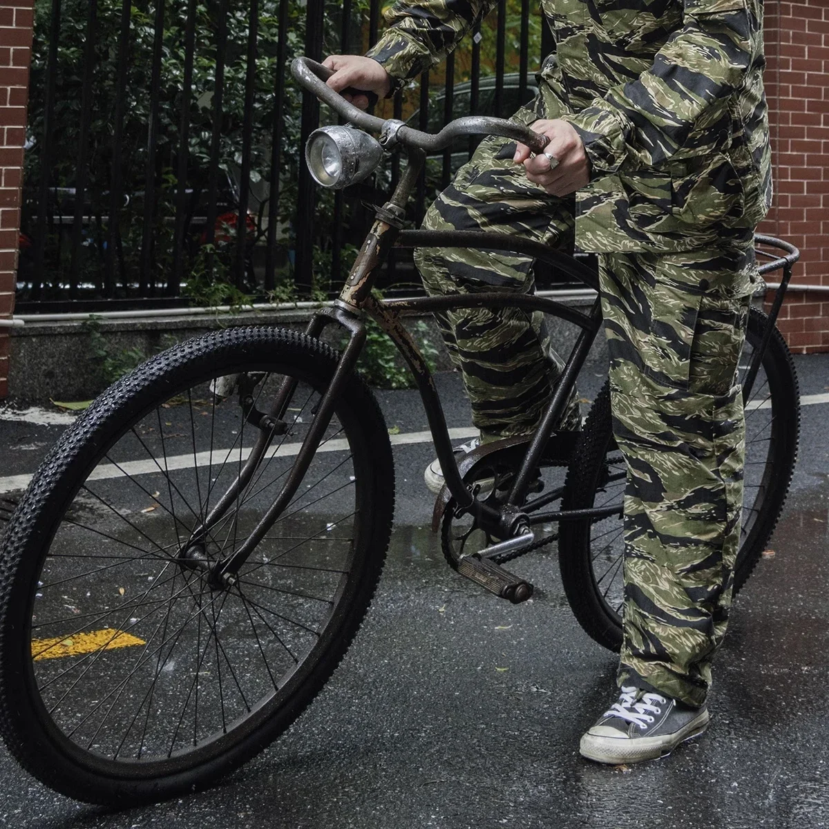 Non Stock Ripstop Tiger Stripe Camo Trousers Multi-Pocket Camouflage Cargo Pants
