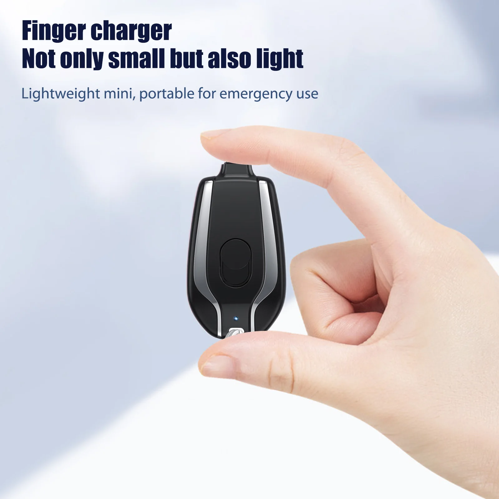 5V 1500mah Emergency Power Banks Wireless Mini Small Power Emergency Pod with Indicator Light Retractable Plug Phone Accessories