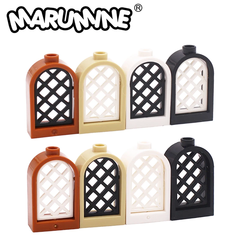 

Marumine Building Blocks City Parts 1x2x2 2/3 Window 20PCS Compatible with 30046 30044 MOC House Bricks Street View Accessories