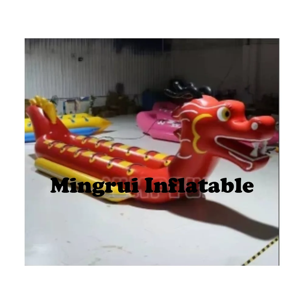 

New Style Inflatable Dragon Boat Towable Tube Water Sport Dragon Banana Towables Ski Tube
