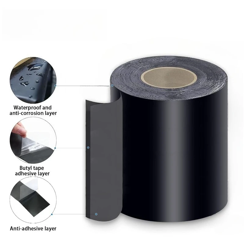 

2 шт. соединительная лента, устойчивая к атмосферным воздействиям соединительная лента, водонепроницаемая уплотнительная антисептическая бутиловая настильная лента, самоклеящаяся мигающая лента для соединений