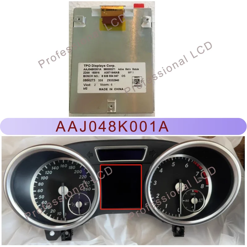 

AAJ048K001A 990000371 LCD Display Screen For mercedes Benz w166 Automotive Dashboard LCD Display Screen