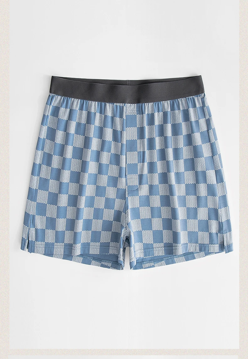 Arlo Pants! Modal Long Staple Cotton! Loose Comfortable Breathable! Summer Men's Home Spwear Plaid Beach orts