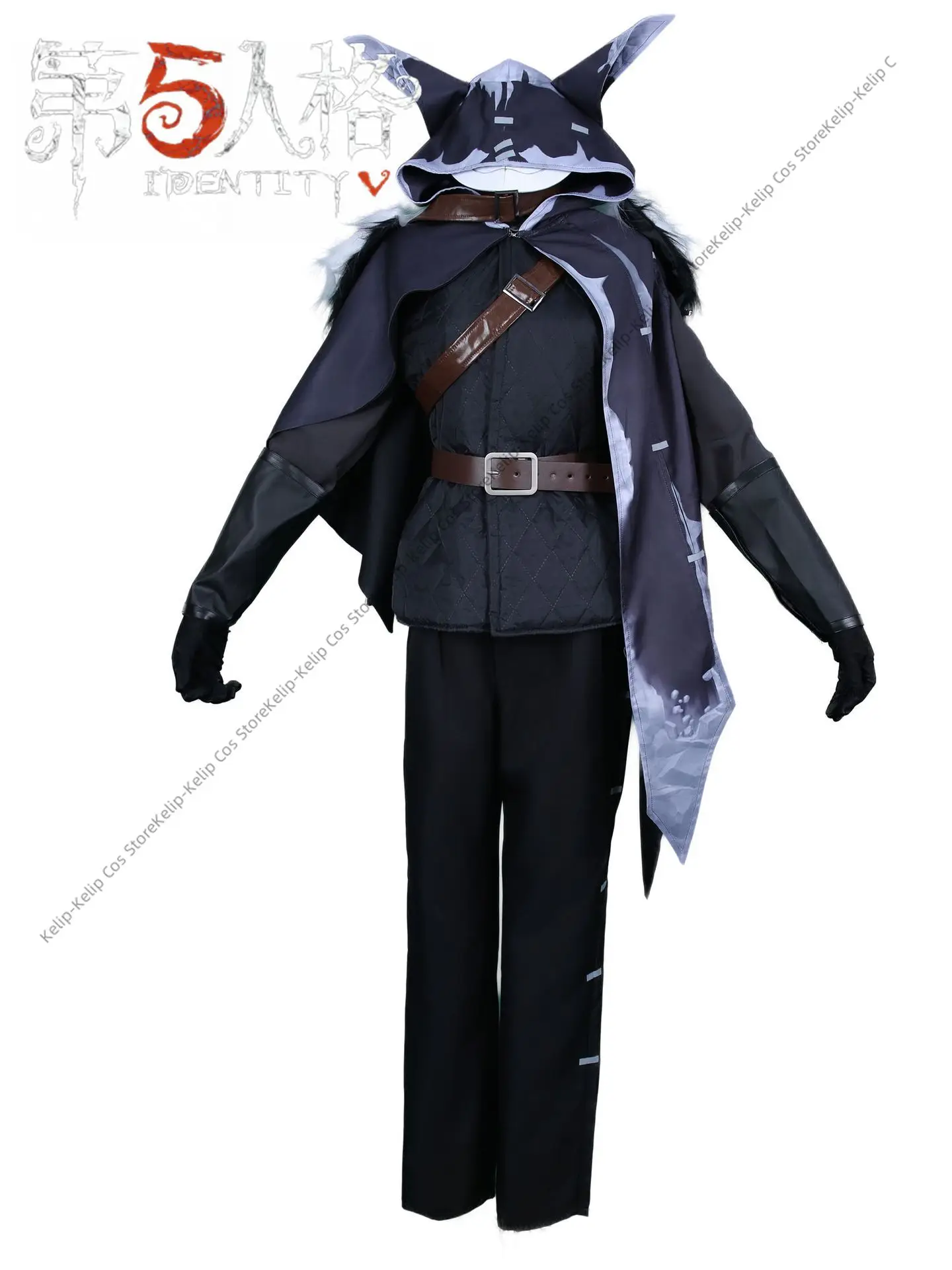 Anime Game Identity Ⅴ Night Watch Ithaqua Cosplay Costume Hunters Wig Hooded Cloak Cape Uniform Man Halloween Carnival Suit