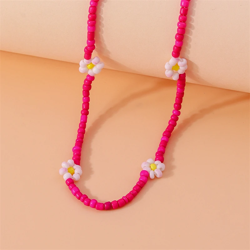 Mode handgemachte bunte Perlen Halskette für Frauen Mädchen Party Festival Schmuck Dekoration – Detail 5