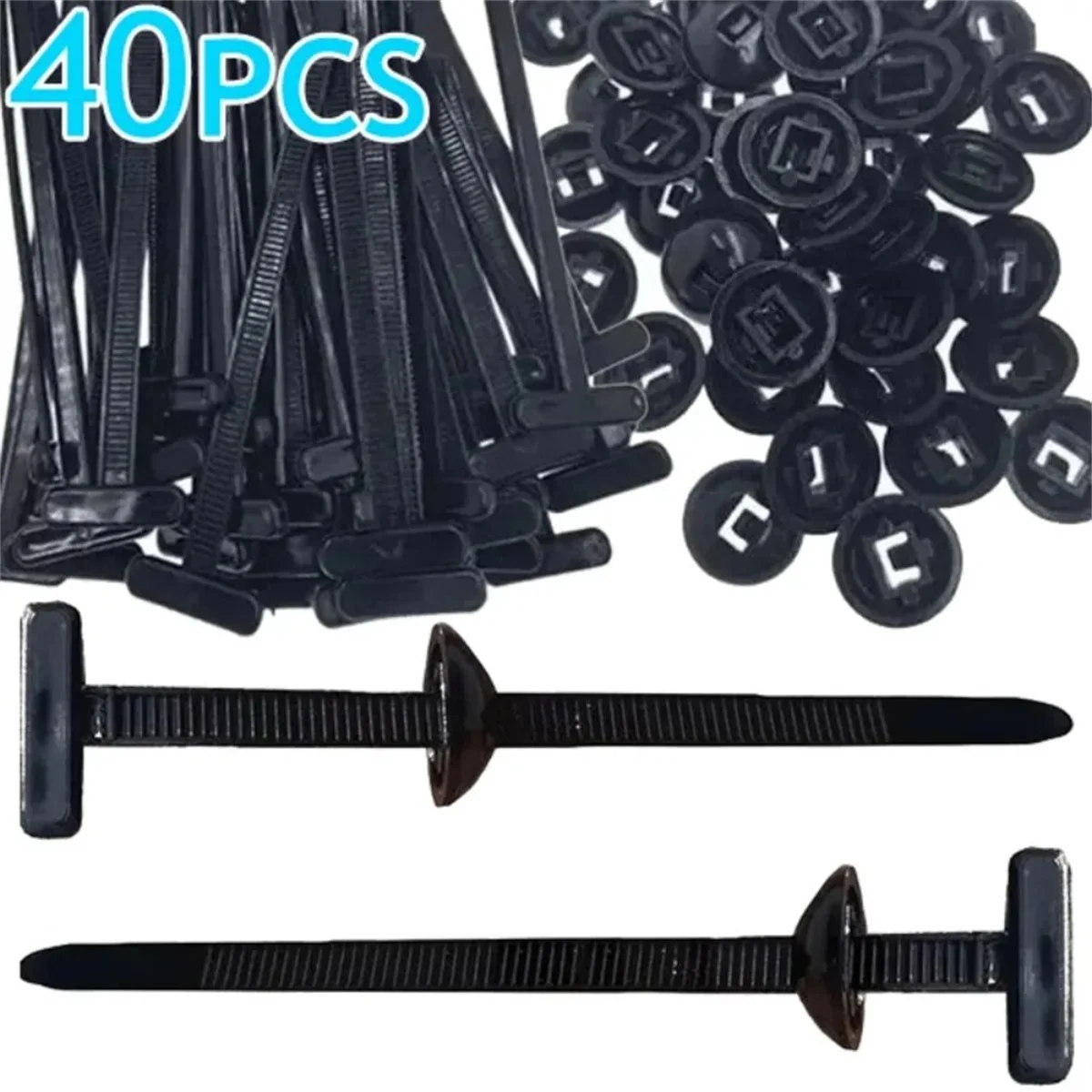 Plastic Straps Universal Nylon Buckle Cable Tie Buckle Fixed Through The Core Nail Mudguard Fender Inner Lining Trunk Industrial