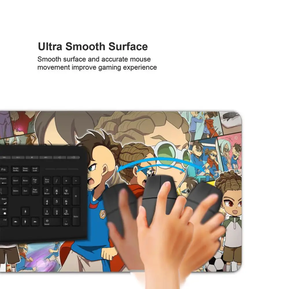 Inazuma Eleven GO Mousepad Pattern Office Desk Padmouse tastiera Anime Computer Large XXL 900x400MM tappetini da gioco per csgo Mouse Pad