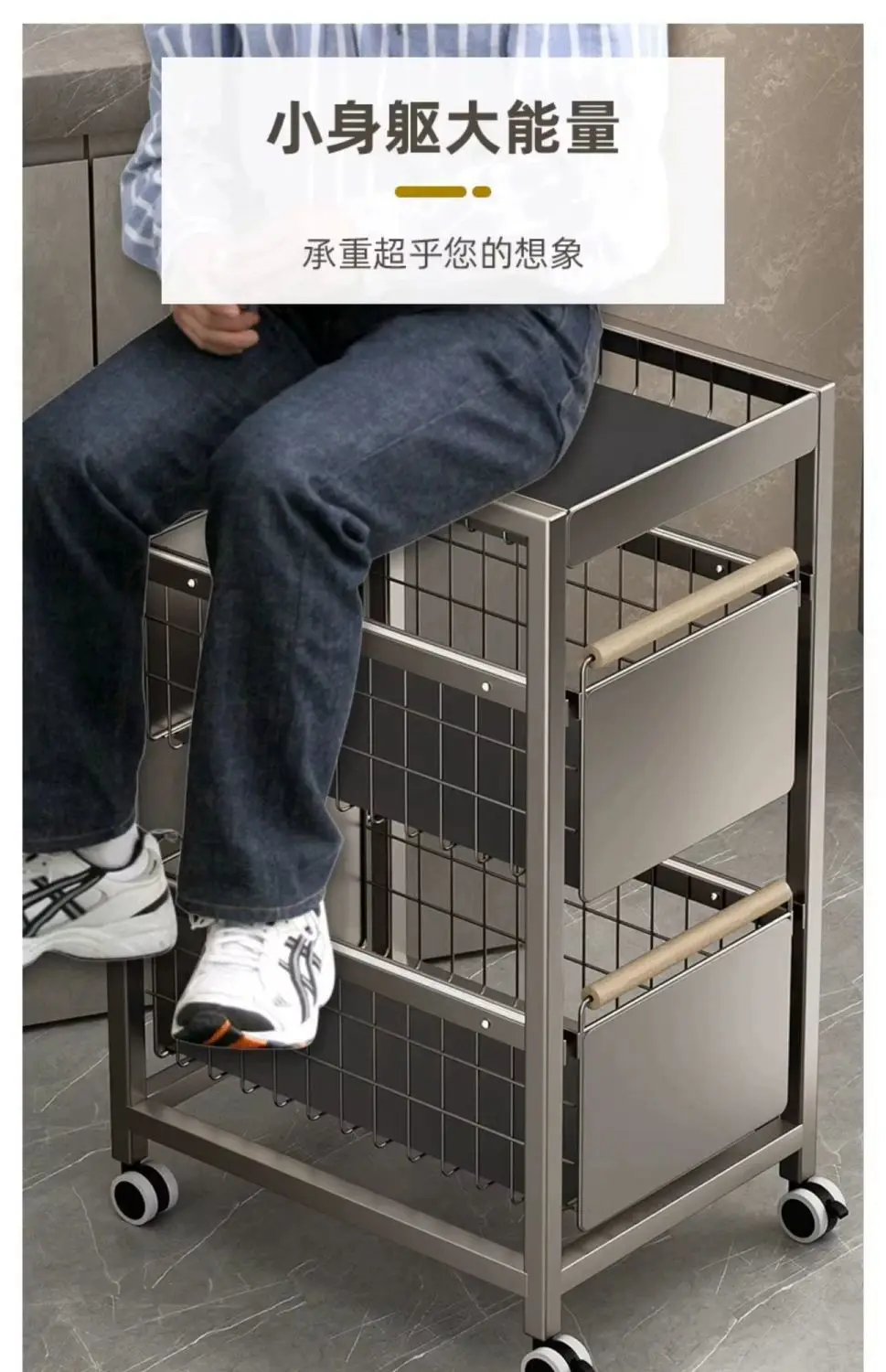Rolling Multi-Layer Kitchen Vegetable Storage Cart: The Ultimate Rolling Pantry thumbnail