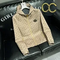 Men's print fashion jacket spring and autumn new high-end hooded casual jacket