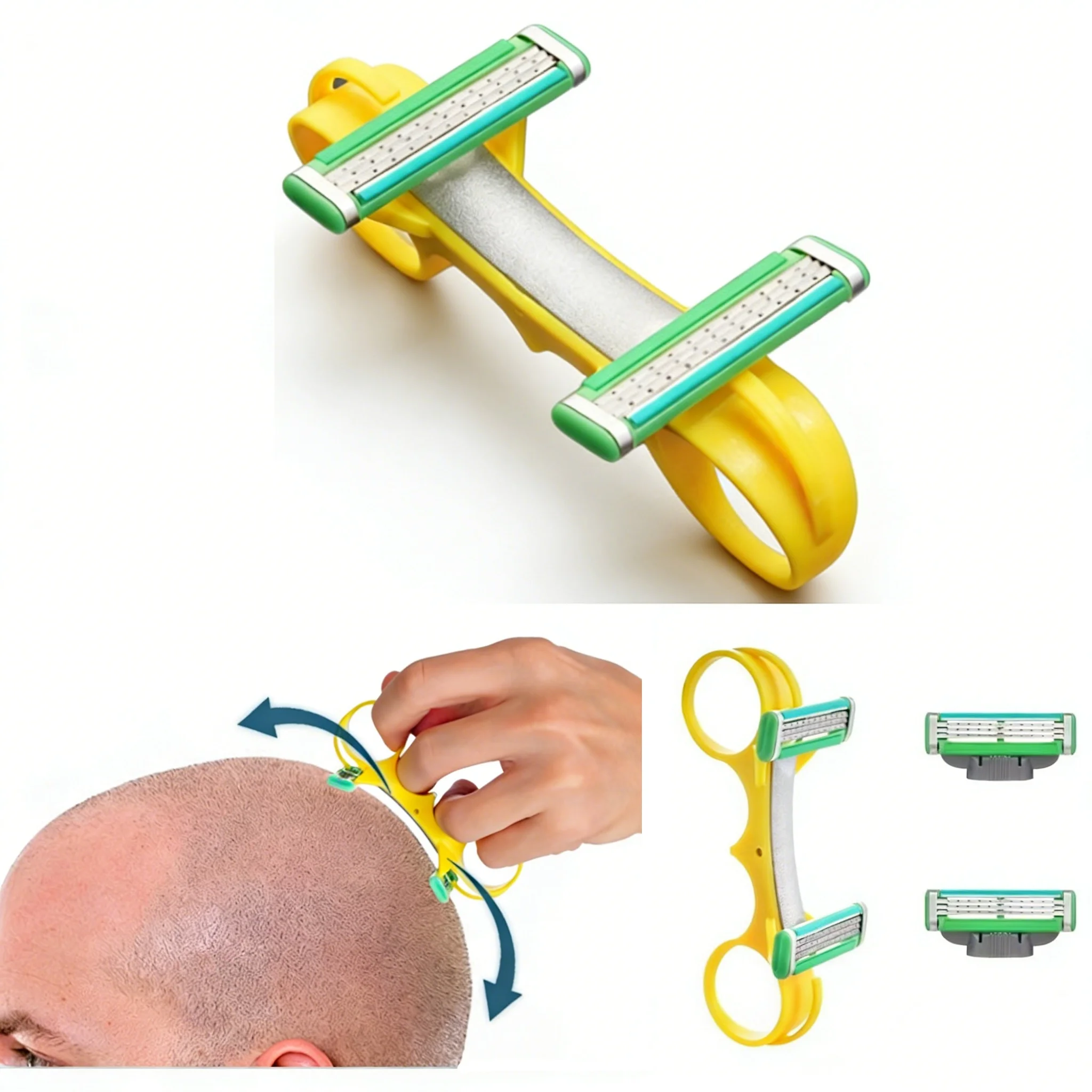 212(1)---Bald Head Shaver Fast Bald Hair Clipper - Men's Portable Bald Head Trimming Tool