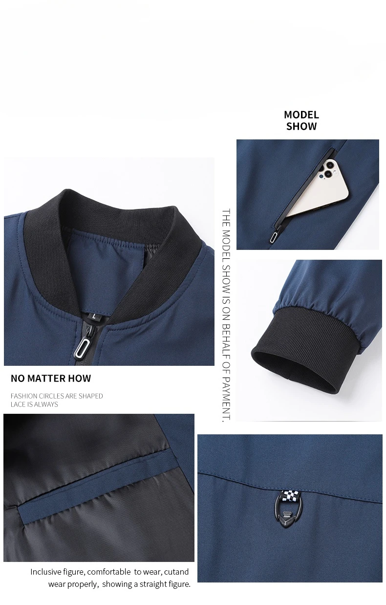Summer Men's Jacket New Retro Stand Up Collar Hiking Windproof Stand Up Collar Coat Casual Solid Color Business Men's Clothing
