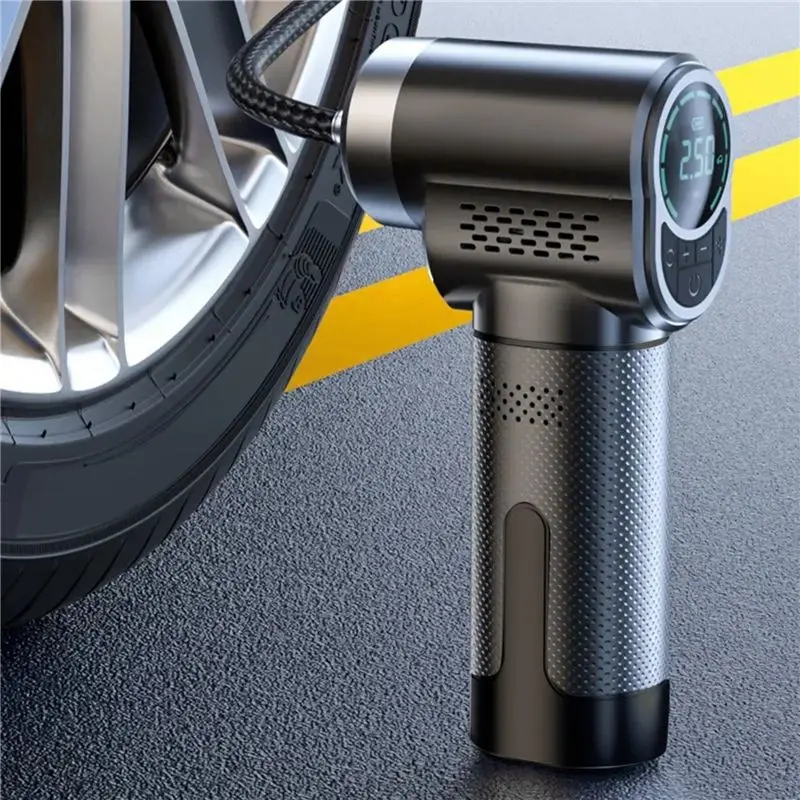 Exquisite-EAFC Portable Air Compressor Wireless Or Wired Inflatable Pump Portable Digital Tire Inflator For Car, Bicycle, Balls