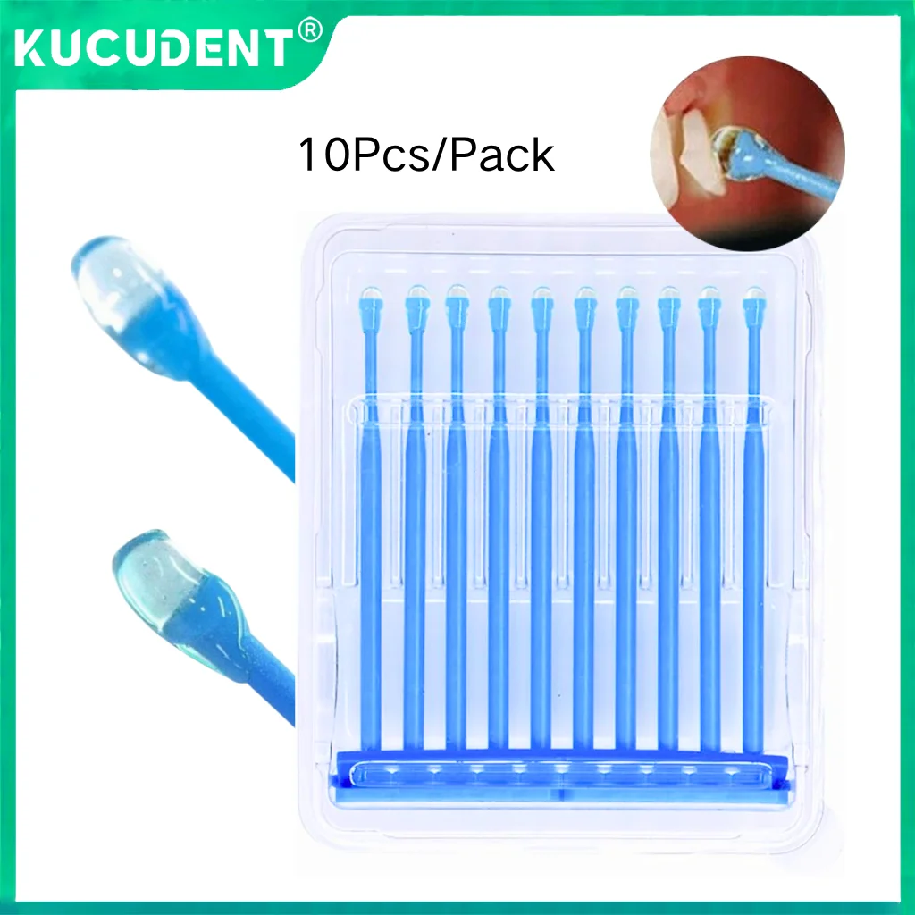 

10pcs/Box Dental Adhesive Tip Applicator for Tooth Crown Disposable Brush Sticks Suitable for Porcelain Veneer Dentistry Materia