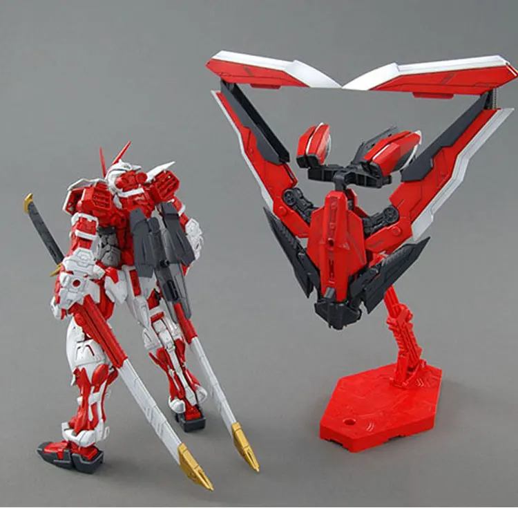 Original Bandai Mg 1/100 Red Undine Revamp Assembly Gundam Red Confusion Collectible Anime Action Figure Model Toys Gifts