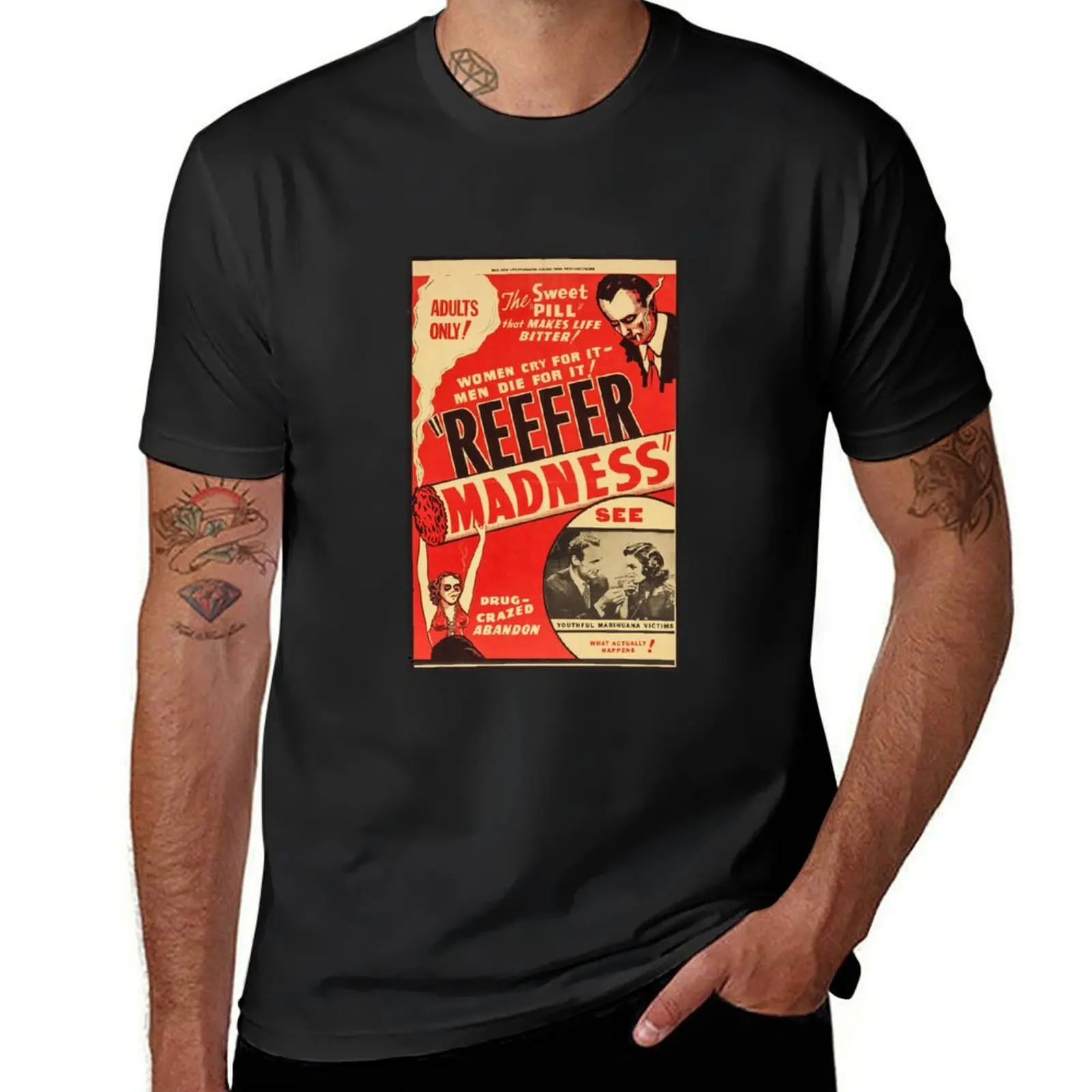 

Movie Poster Reefer Madness T-Shirt Funny t-shirt shirts graphic plain mens workout shirts