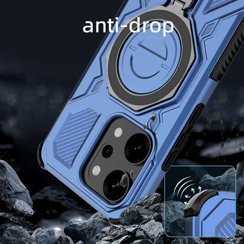 

Bracket Case For Oppo Reno14 Pro Case Iron Magnetic Sheet For Oppo Reno14 Metal Stand Case чехол Funda Back Cover For Reno14 Pro