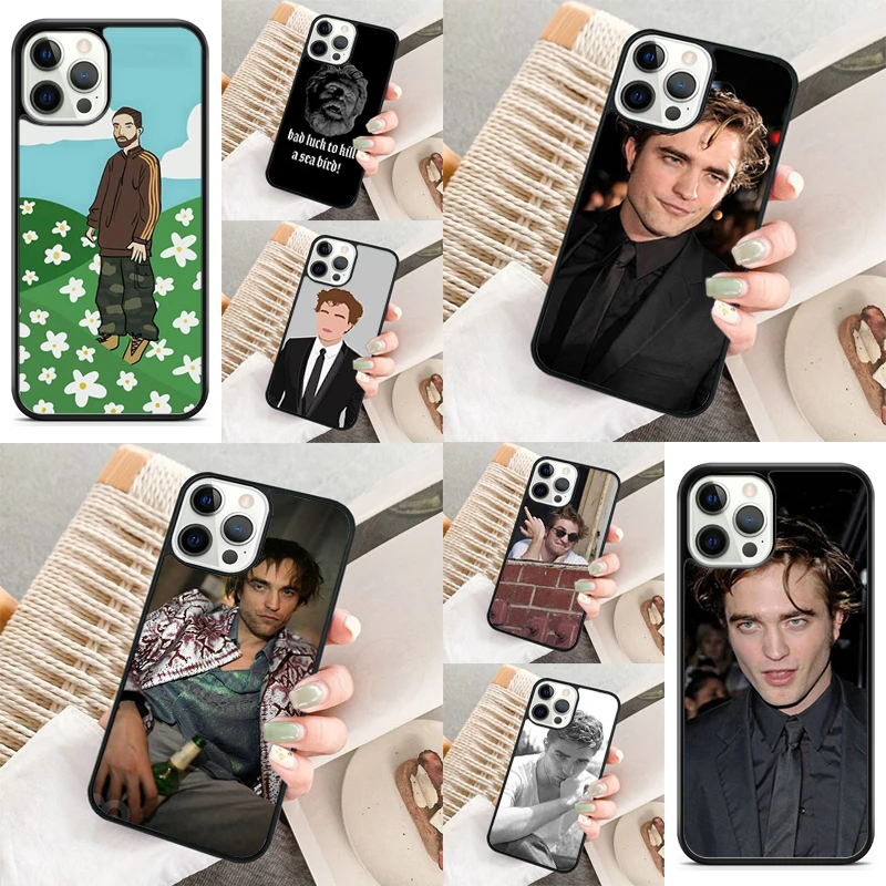 Robert Pattinson Standing Meme Phone Case For iPhone 16 15 14 11 12 13 mini Pro  XR XS MAX Plus coque Cover Shell