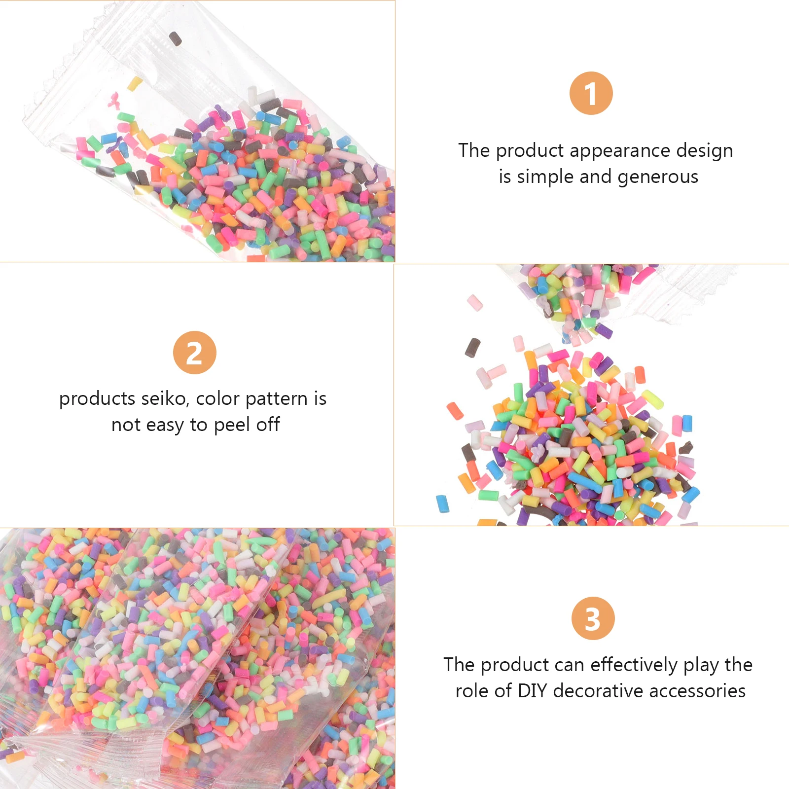 

10 Bags Sugar Chocolate Clay Slices Soft Ceramic Decor Phone Case Pencil Case Accessories Bright Simulated Candy PHONE