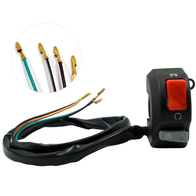 

Universal 12V Motorcycle Switch 7/8inch Handlebar Fog Headlight Horn Start Kill ON OFF Button For ATV Scooters Snowmobile