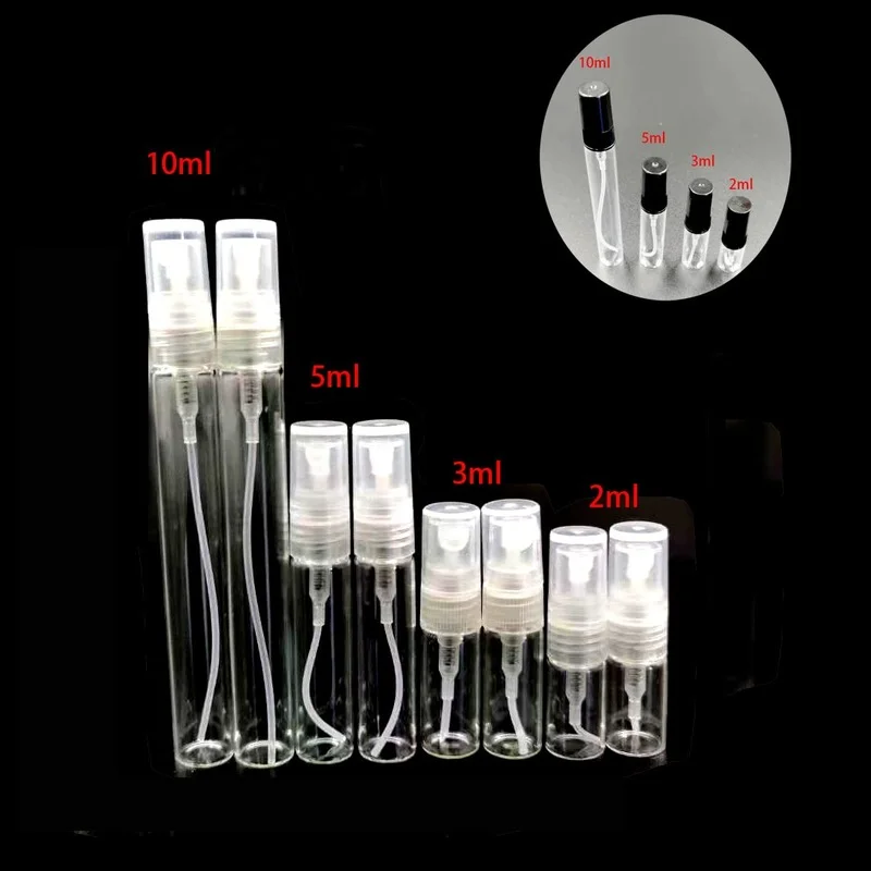 

Портативная Черная прозрачная стеклянная мини-бутылка для духов, 4 отделения, 2 мл, 3 мл, 5 мл, 10 мл, пустые косметические образцы для путешествий, пробная трубка, тонкие флаконы