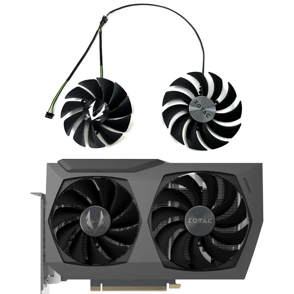 

NEW 88MM/100MM RTX 3070 Twin Edge GPU Fan，For Zotac RTX 3070 Twin Edge、 RTX 3060 Ti、RTX 3060 AMP White Video card cooling fan