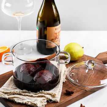 玻璃湯鍋帶蓋防塵燉鍋帶把手,適用於煮拉麵、燕麥粥和其他菜餚,美國發貨 12 最佳銷售 可愛的小盆 - №11