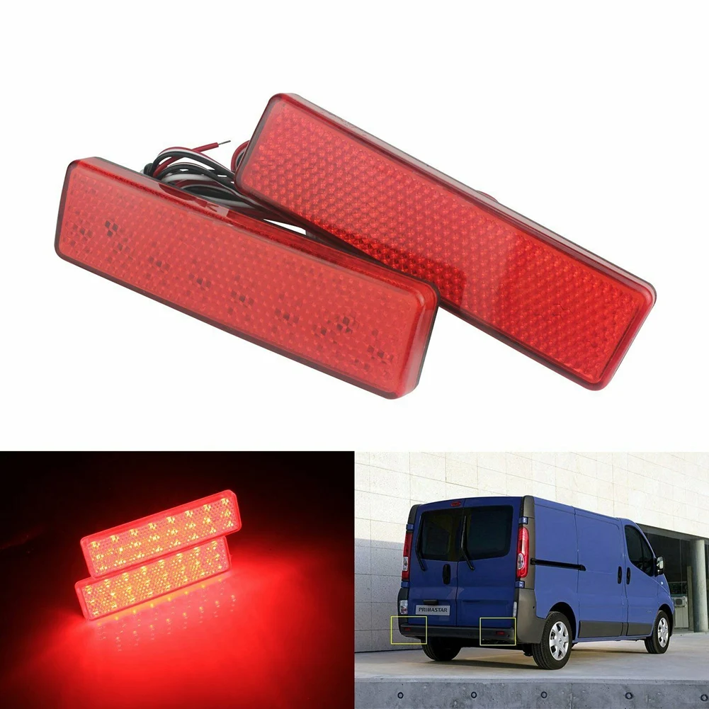 Rear Bumper Reflector Light Brake Lamp for Renault Trafic Master for Nissan Primastar for Opel Vauxhall Movano Red