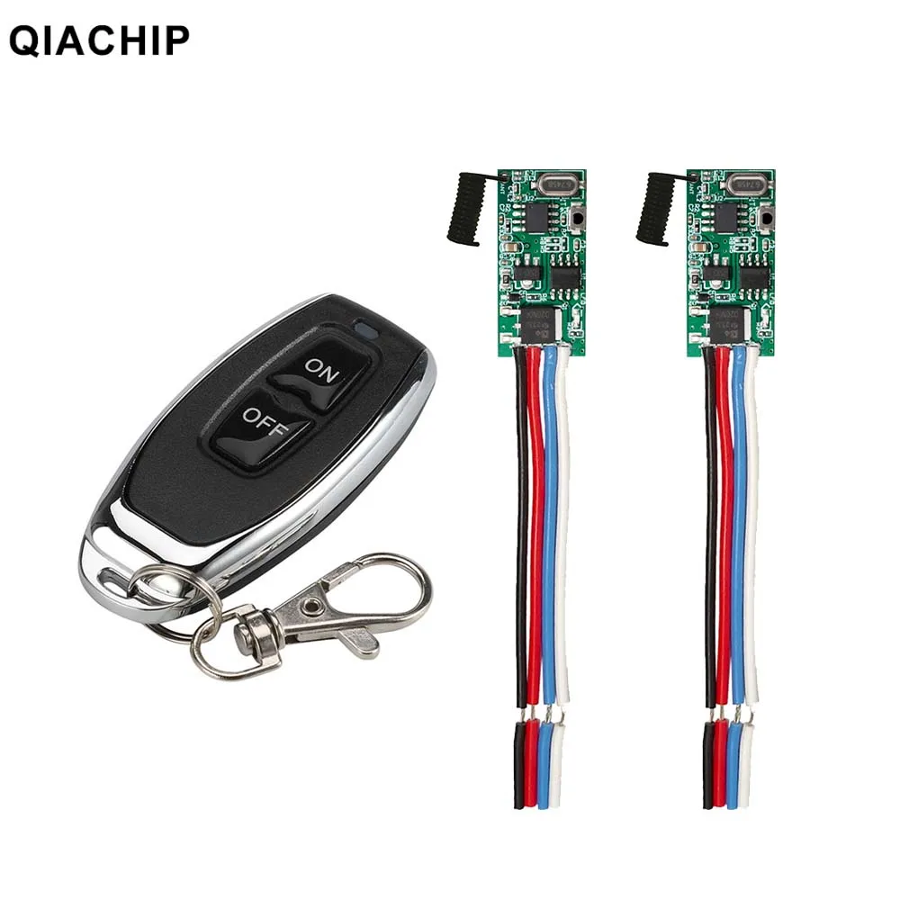 QIACHIP 433MHz Wireless Remote Control Switch Long Range Mini Receiver 3.6V 12V 24V and 433 MHz Transmitter LED Remote Control