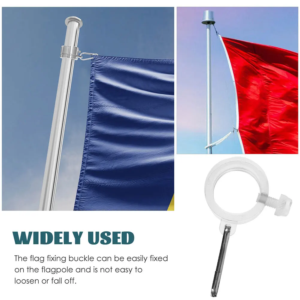 6 قطع من أبازيم تثبيت العلم، مشبك تثبيت زاوية احترافي لعرض علم الحدث الرسمي مع مقاومة قوية للرياح وإعداد سهل #5