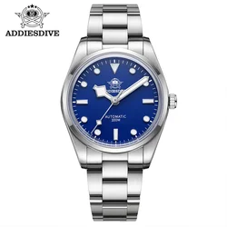 ADDIESDIVE AD2113 Automatic Watch Men Dive Mechanical Watches NH35 Sapphire Bubble Mirror Pot Cover Glass Luminous Reloj Hombre