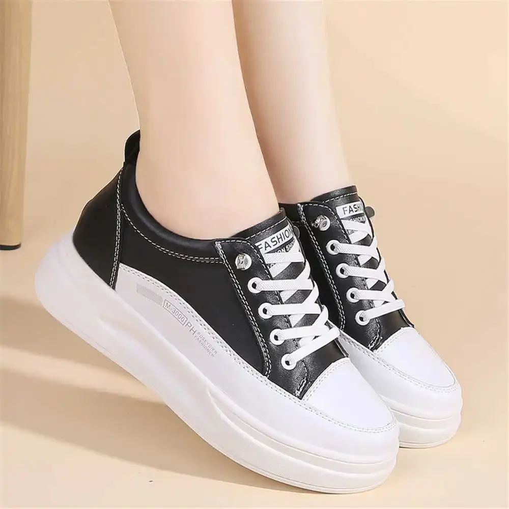 Dark Round Nose Shoes Woman Vulcanize Home Women Gym Sneakers Sports First Degree Brand Brand Name Basquet Tenni