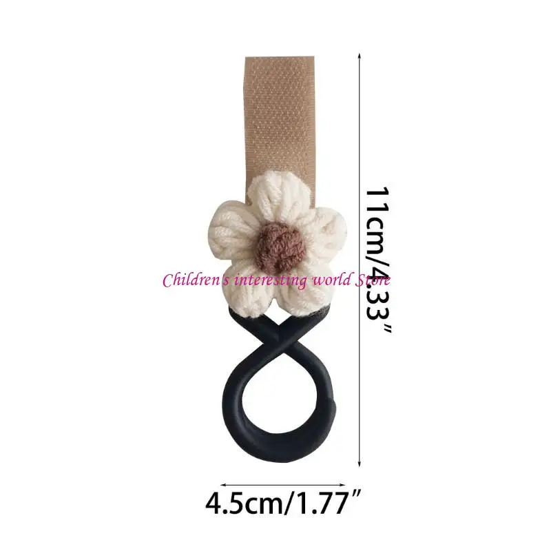 Baby Stroller Hook Hanger Flower Charm Toddlers Cart Organiser Bag Storage Hanging Rack Infant Supplies Accessories 425F