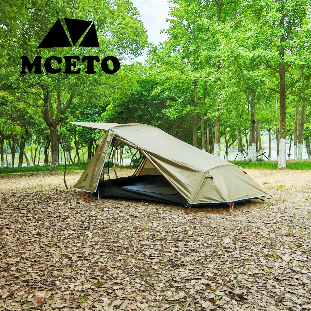 MCETO Backpacking Tent 2 Person Ultralight Tunnel Hiking Camping Double Layer Polyester Canopy