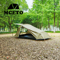 MCETO Backpacking Tent 2 Person Ultralight Tunnel Hiking Camping Double Layer Polyester Canopy