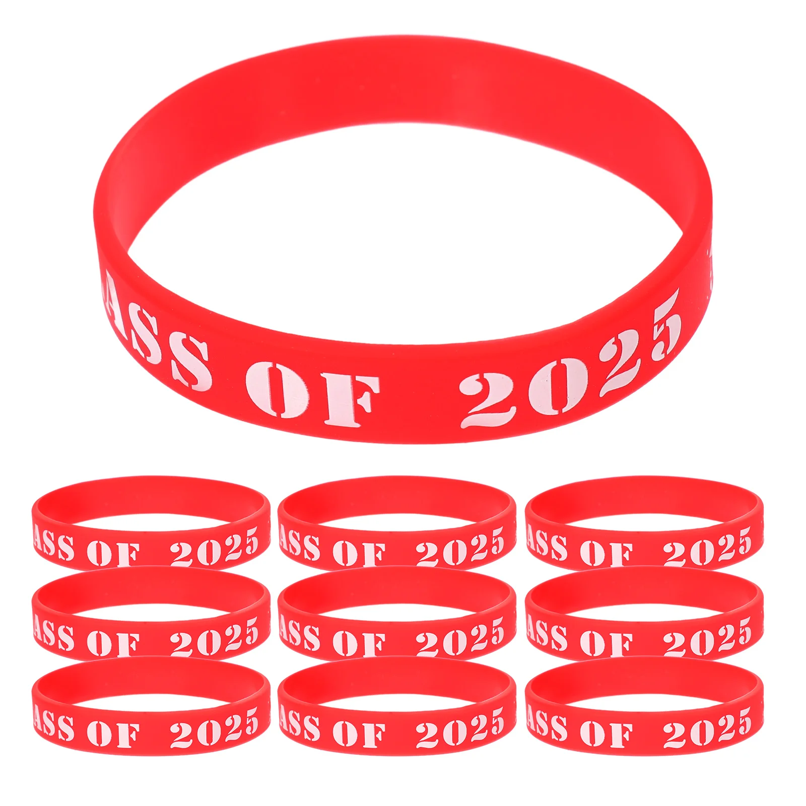 

25 Pcs Graduation Bracelets Silicone Wristbands Durable Elastic Bands Keepsake Gifts for Students Teachers Parents