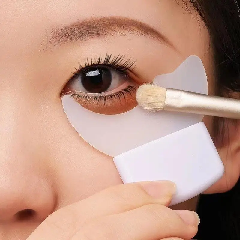 Plantilla para sombra de ojos, delineador de Ojos de silicona, ayuda al aplicador de rímel, plantillas multiusos para delinear los ojos, herramienta de maquillaje