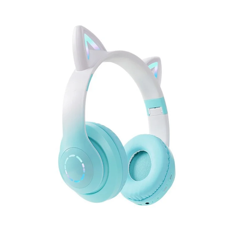 

Popular LED Flash Light Headphone Cute Cats Ears Wireless Earphone D