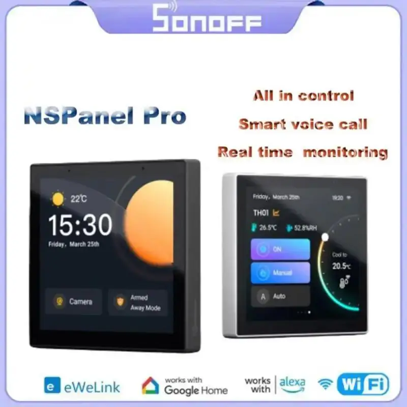 SONOFF Ewelink NSPanel Pro Zigbee 3.0 Smart Home Control Panel Alexa Google Home Thermostst Power Consumption DIY Switch Module