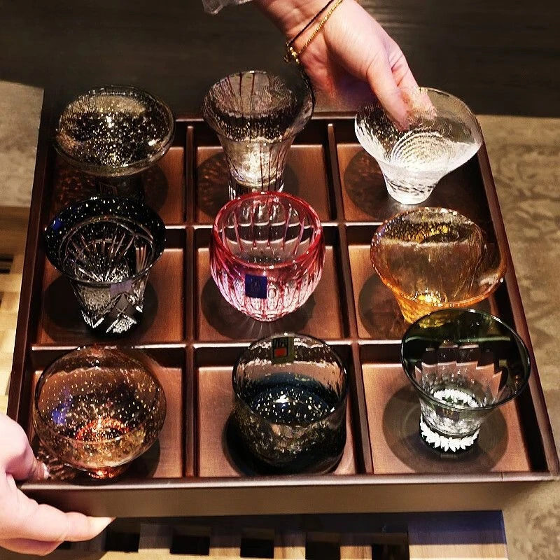 

Glass Handmade Eight, Sake Glass Ice Wine Fruit Wine Cup Set High-end Household