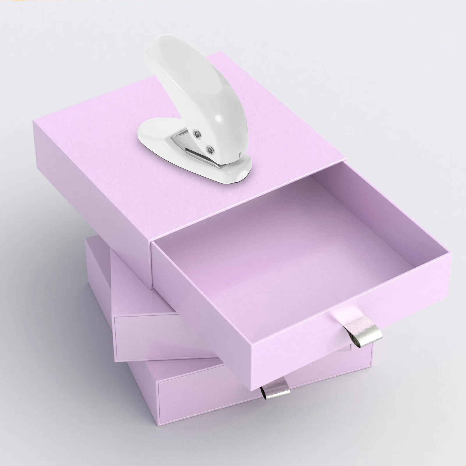 2Pcs Professional Single Hole Puncher for Paper Craft Tags Chipboard Office Planner Inside Pages Adjustable Punch Compact