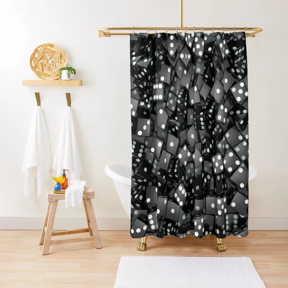 

Black dice Shower Curtain Luxury Bathroom In The Bathroom Bathroom Shower Curtain