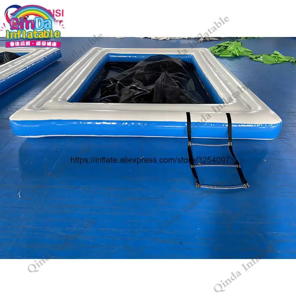 

Free Shipping Commercial Customized Yacht Pools PVC Inflatable Sea Pool With Net