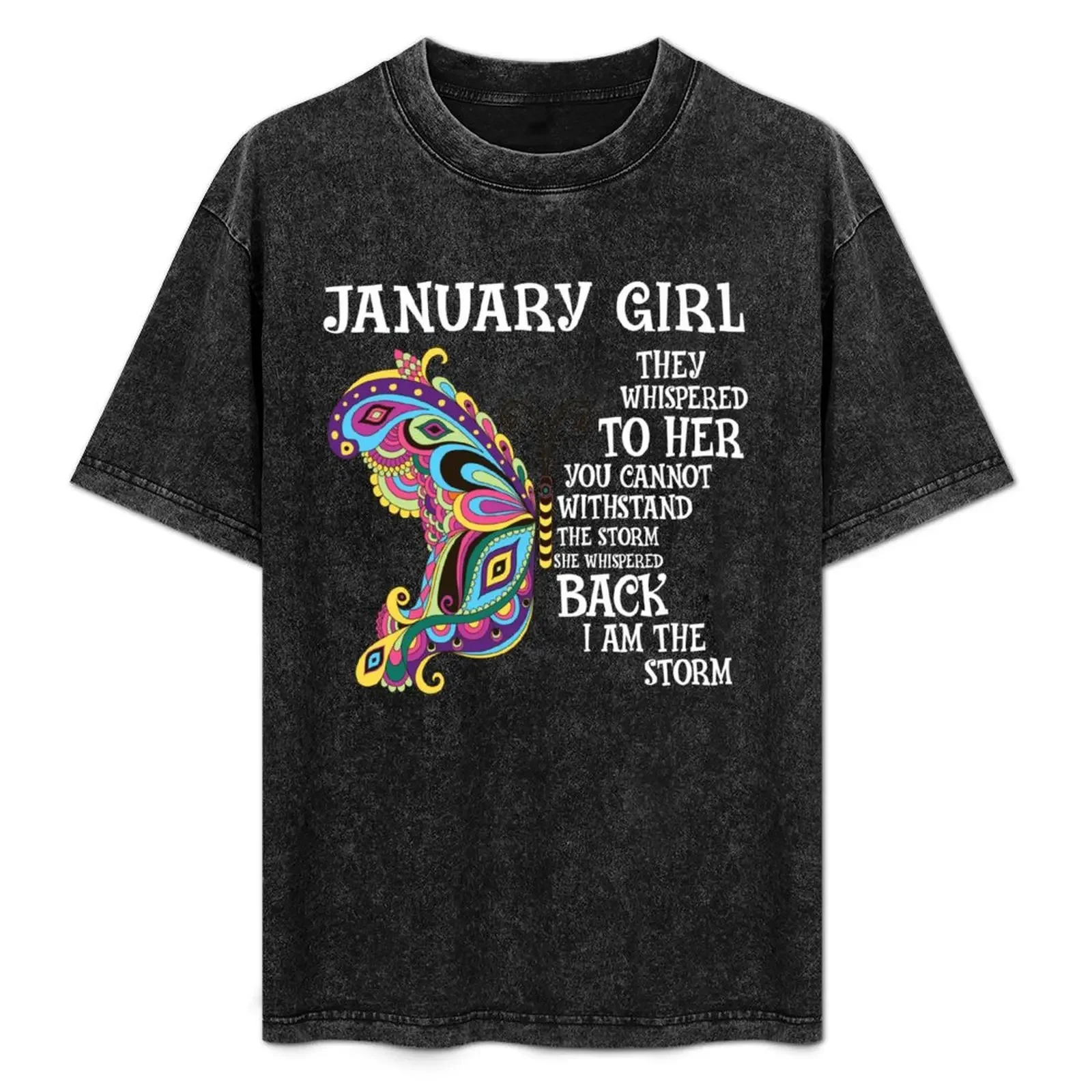 

Футболка JANUARY «Девушка, которую они шепается, чтобы ее не может выдерживать штормовую», шепана спину «Я ФУТБОЛКА С ШОРМ»