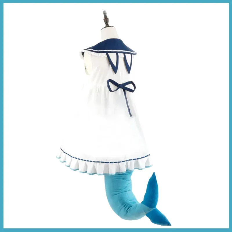 2025 aaa Virtual YouTuber Gura Reincarnation of Shark Sameko Saba Cosplay Costume Vtuber Hololive Dress Tail Woman Kawaii Party