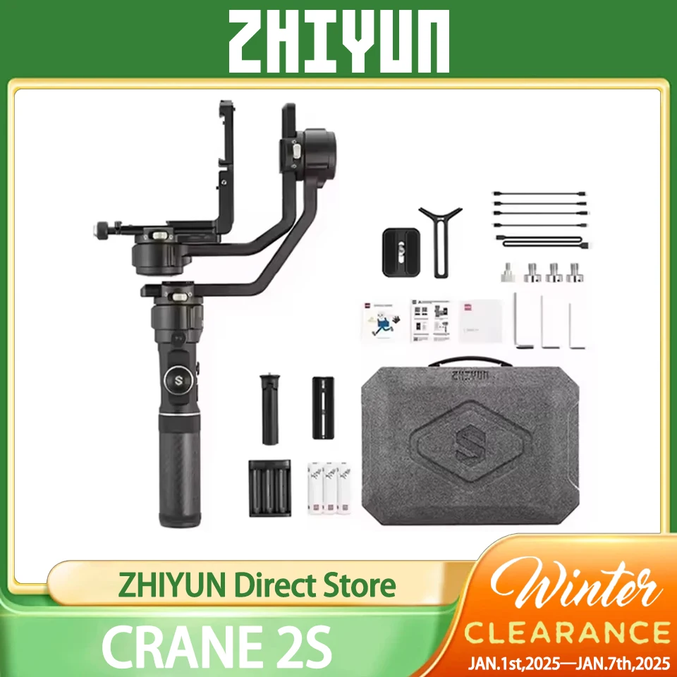 ZHIYUN CRANE 2S 3-Axis Handheld Camera Gimbal Stabilizer Compatible with Sony Fuji Nikon DSLR Mirrorless Camera