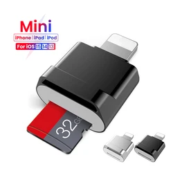 Mini Micro SD TF Card Reader OTG Adapter For iOS 14 13 12 Above System External Memory Card Reader For iPhone 14 13 12 Pro Max