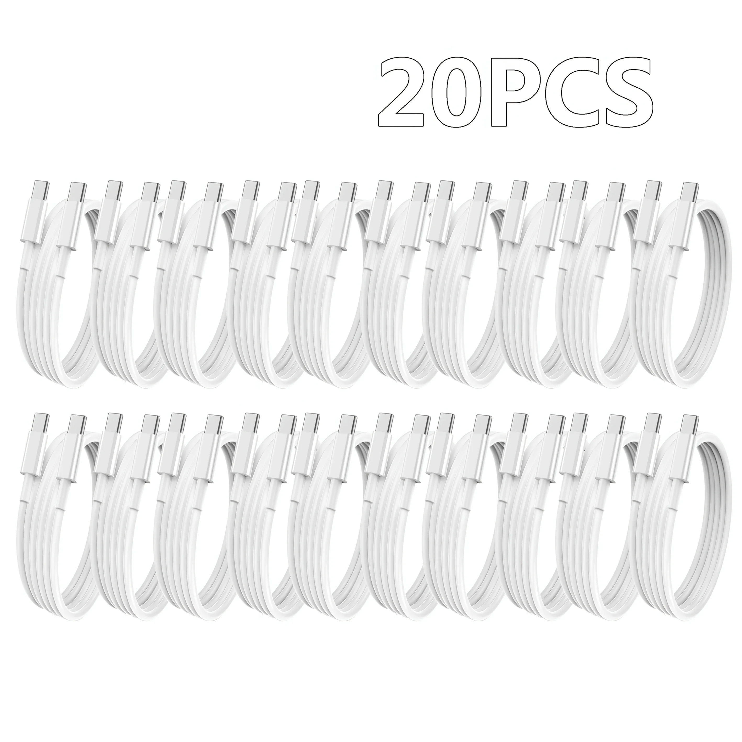

20pcs USB C to USB C Charging Cable, Type C to Type C Fast Charger Cord Compatible for iPhone 15/15 Pro/15 Pro Max/15 Plus
