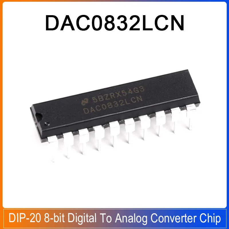 1-5PCS DAC0832LCN DIP-20 DAC0832 0832LCN 8-bit Digital To Analog Converter Chip